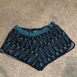 Under Armour Black and Teal Patterned Shorts